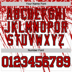 Custom White Red-Black Splash Round Neck Sublimation Basketball Suit Jersey