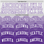 Custom White Purple Gradient Square Shapes Round Neck Sublimation Basketball Suit Jersey