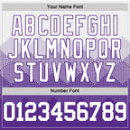 Custom White Purple Gradient Square Shapes Round Neck Sublimation Basketball Suit Jersey