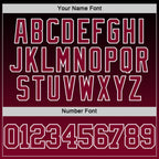 Custom Black Crimson-White Fade Fashion Round Neck Sublimation Basketball Suit Jersey