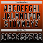 Custom Orange Black-White Gradient Square Shapes Round Neck Sublimation Basketball Suit Jersey