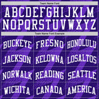 Custom Purple White Zigzag Shape Round Neck Sublimation Basketball Suit Jersey
