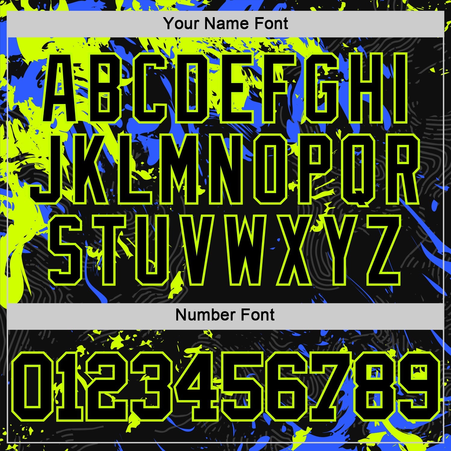 Custom Black Neon Green-Royal Splash Round Neck Sublimation Basketball Suit Jersey