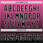 Custom Pink Black-White Fade Fashion Round Neck Sublimation Basketball Suit Jersey