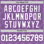 Custom Purple White Geometric Shape Round Neck Sublimation Basketball Suit Jersey