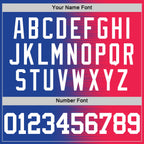 Custom Red White-Royal Gradient Line Round Neck Sublimation Basketball Suit Jersey