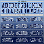 Custom Light Blue Navy-White Fade Fashion Round Neck Sublimation Basketball Suit Jersey