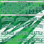 Custom Kelly Green White Line Round Neck Sublimation Basketball Suit Jersey