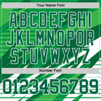 Custom Kelly Green White Line Round Neck Sublimation Basketball Suit Jersey