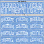 Custom Light Blue White Splash Round Neck Sublimation Basketball Suit Jersey