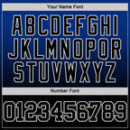 Custom Royal Black-White Fade Fashion Round Neck Sublimation Basketball Suit Jersey