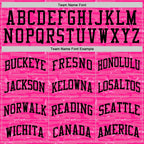 Custom Pink Black Fragment Art Round Neck Sublimation Basketball Suit Jersey