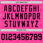 Custom Pink Black Fragment Art Round Neck Sublimation Basketball Suit Jersey