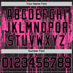 Custom Black Pink Dripping Splatter Art Round Neck Sublimation Basketball Suit Jersey