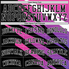 Custom Pink Black-White Line Round Neck Sublimation Basketball Suit Jersey