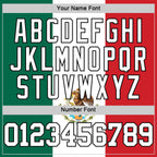 Custom Kelly Green White Red-Black Mexican Flag Round Neck Sublimation Basketball Suit Jersey