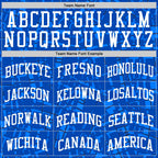 Custom Royal White Round Line Neck Sublimation Basketball Suit Jersey