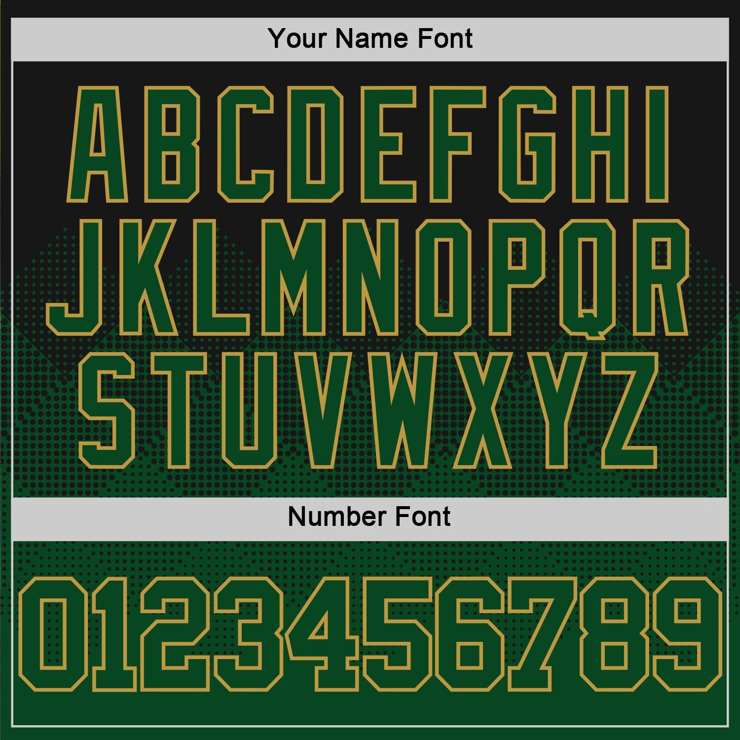 Custom Black Green-Old Gold Fade Fashion Round Neck Sublimation Basketball Suit Jersey