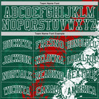 Custom Green Red-White Splash Round Neck Sublimation Basketball Suit Jersey