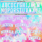 Custom Tie Dye White-Light Blue Round Neck Sublimation Basketball Suit Jersey