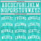 Custom Aqua White Wave Round Neck Sublimation Basketball Suit Jersey