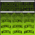 Custom Black Neon Green Gradient Square Shapes Round Neck Sublimation Basketball Suit Jersey