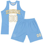 Custom Light Blue White-Old Gold Argentinian Flag Round Neck Sublimation Basketball Suit Jersey