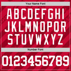 Custom Red White Line Round Neck Sublimation Basketball Suit Jersey