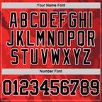 Custom Red Black-White Splash Round Neck Sublimation Basketball Suit Jersey