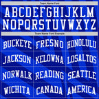 Custom Royal White-Navy Line Round Neck Sublimation Basketball Suit Jersey