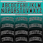 Custom Aqua Black-White Fade Fashion Round Neck Sublimation Basketball Suit Jersey