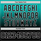 Custom Aqua Black-White Fade Fashion Round Neck Sublimation Basketball Suit Jersey