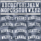 Custom Steel Gray White Line Round Neck Sublimation Basketball Suit Jersey