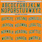 Custom Bay Orange Green-White Authentic Basketball Jersey