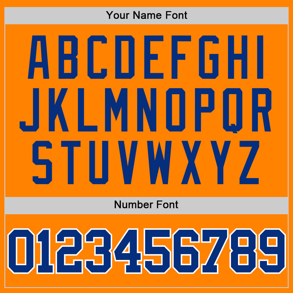 Custom Bay Orange Royal-White Authentic Basketball Jersey