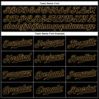 Custom Black Black-Old Gold Authentic Sleeveless Baseball Jersey