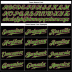 Custom Black Pink-Neon Green Authentic Sleeveless Baseball Jersey