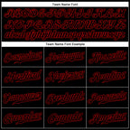 Custom Black Black-Red Authentic Sleeveless Baseball Jersey