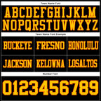 Custom Black Yellow-Orange Authentic Football Jersey
