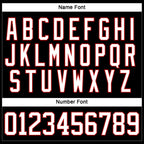Custom Black White-Red Hockey Lace Neck Jersey