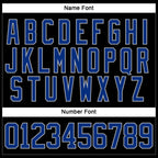 Custom Black Royal-Gray Hockey Lace Neck Jersey