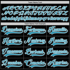 Custom Black Panther Blue-White Hockey Lace Neck Jersey