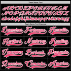 Custom Black Neon Pink-White Hockey Lace Neck Jersey