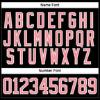 Custom Black Medium Pink-White Hockey Lace Neck Jersey
