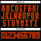Custom Black Red-Gold Hockey Lace Neck Jersey