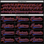 Custom Black Royal-Orange Hockey Lace Neck Jersey