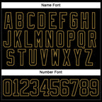 Custom Black Old Gold Hockey Lace Neck Jersey