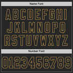 Custom Black Old Gold Mesh Authentic Throwback Football Jersey