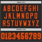 Custom Black Orange Mesh Authentic Throwback Football Jersey