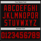 Custom Black Red Authentic Throwback Baseball Jersey